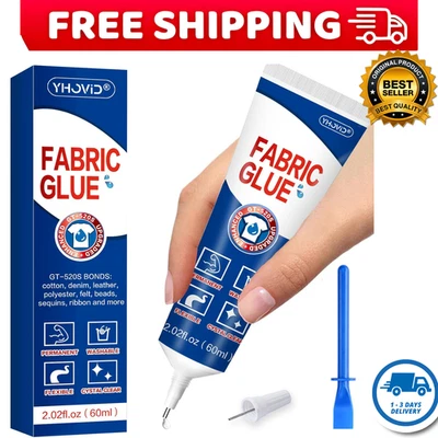 Glue for Clothing Permanent Washable, Liquid Stitch Fabric Adhesive, Anti fray - Image 1 of 4