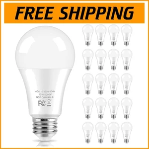 Eco-Friendly 100 Watt Equivalent A19 LED Bulbs - 5000K Daylight White, 20-Pack - Picture 1 of 9