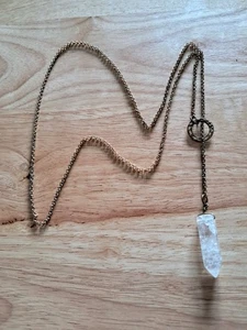 Vanessa Mooney Gold Tone Crystal Necklace Boho, Not Signed - Picture 1 of 4