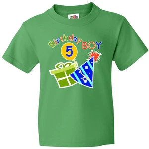 Inktastic Birthday Boy 5th Birthday Youth T-Shirt Year Old Party Fifth Turning - Picture 1 of 12