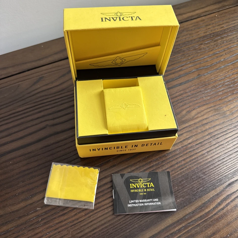 INVICTA Authentic Yellow Watch Box Storage Case Presentation Display - Image 1 of 1