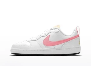 Zapatos para niños grandes talla 5,5Y-Nike Court Borough Low 2 'blancos Sunset Pulse BQ5448 108 - Imagen 1 de 7
