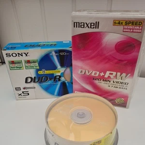 Sony DVD+R Recordable Discs 4.7GB/120 Min 1x-8x , Bundle - Afbeelding 1 van 11