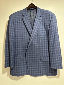 MEN'S RALPH LAUREN - SPORT COAT BLAZER - 2 BUTTON - BLUE PLAID CLASSIC FIT 52 R - Picture 1 of 16