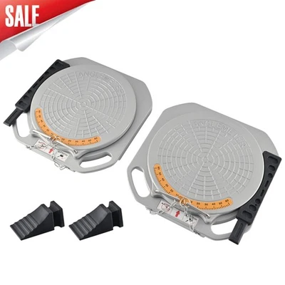 5T Load Capacity 2 Magnesium Alloy Wheel Alignment Turn Plates Turntable Plates Foto 1 de 4