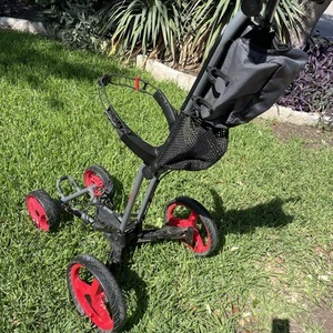 Sun Mountain Pathfinder Series Easy Store Golf Push Cart - Magnetic Grey/Red! - Picture 1 of 10