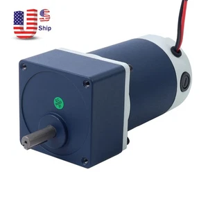 Brushed DC Getriebemotor 24V 60W 3,86Nm 547oz.in 80mm 120RPM mit 15:1 Stirnradgetriebe - Bild 1 von 9