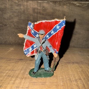 Figurina soldato confederato guerra civile americana vintage. 3" (CC) - Foto 1 di 19