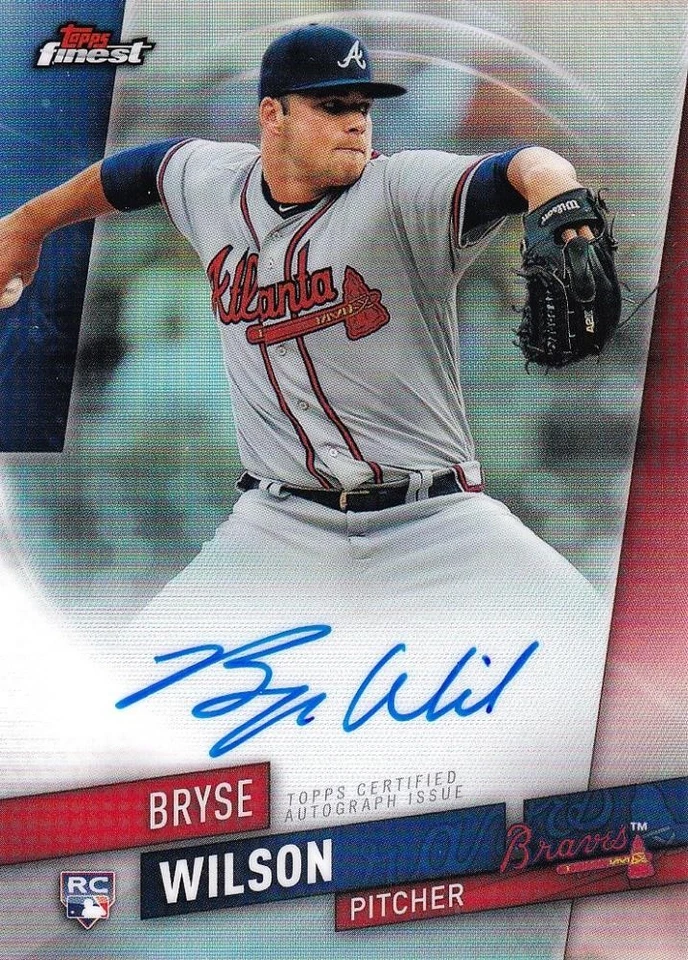 2019 Topps Finest Atlanta Braves Bryse Wilson Finest Autographs - Image 1 of 1