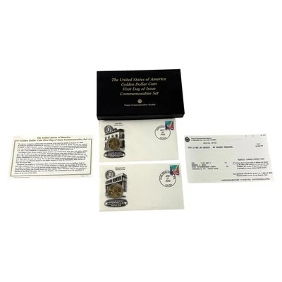 U.S. Golden Dollar Coin First Day of Issue Commemorative Set Mint Condition New - Image 1 of 4