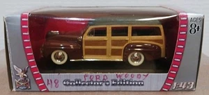1948 FORD WOODY Burgundy 1/43 Scale Diecast Model ROAD SIGNATURE #94243 - Picture 1 of 4