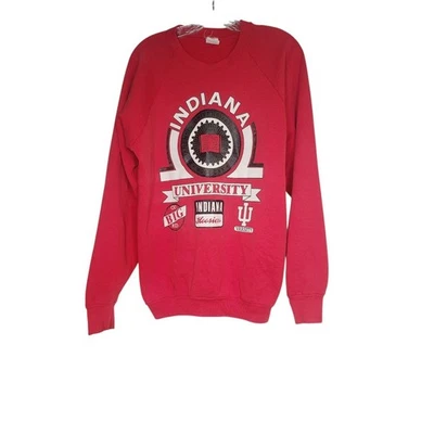 Sudadera De Colección Fruit of the Loom Roja Cuello Redondo Indiana University Hoosiers XL EE. UU. Foto 1 de 4