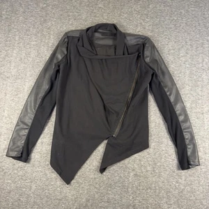 BLANKNYC Jacket Womens Medium Black Moto Asymmetrical Faux Leather 30M-9027MX - Picture 1 of 8