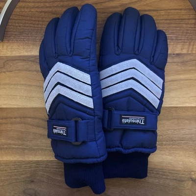 Vintage Thinsulate Navy Thermal Insulation Ski Snow Gloves Men’s M / L NWT - Image 1 of 4