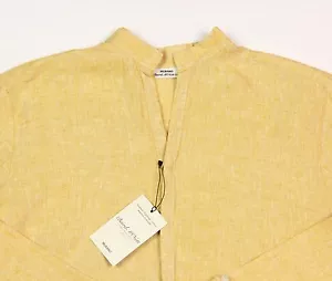 Camisa Para Hombre MURANO Dorada 100% Lino Grande L NUEVA NUEVA CON ETIQUETAS NiCe! - Imagen 1 de 4