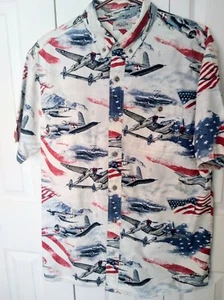 American Legacy Hemd Herren Gr. L USA Flagge Militär Flugzeug Luftwaffe Knopfleiste - Bild 1 von 6