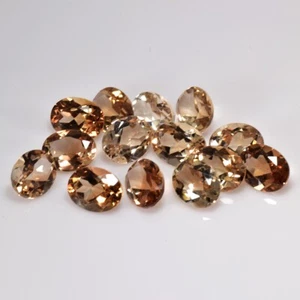 Topacio Imperial Champagne VS 14 piezas calibradas ovaladas piedras preciosas naturales sin tratar - Imagen 1 de 3