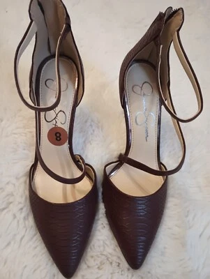 Jessica Simpson Stiletto Hells vino tinto talla 8 Foto 1 de 4