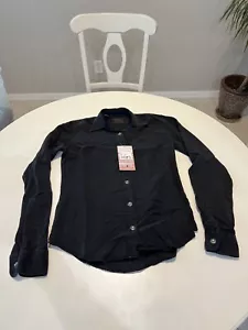 Women's Madison Creek Button Down Shirt Long Sleeve Nwt Black Xs 261 - Picture 1 of 8