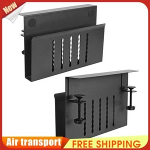 Under Desk Laptop Holder No Drill Clamp on Desk Shelf Laptop Desk Mount (Black) - Afbeelding 1 van 10