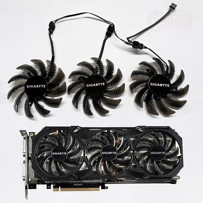 Gigabyte GTX 960 970 980Ti Black GPU Fan Replacement - Cooling Fan Set 75mm - Image 1 of 3