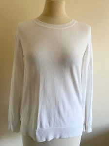WHISTLES WHITE SIDE ZIP FEATURE LONG SLEEVED JUMPER SIZE 10 - Picture 1 of 5