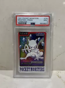 1997 MEWTWO PRISM (PSA 9) JAPANESE CARDDASS #150 POCKET MONSTERS POKEMON CARD - Picture 1 of 2