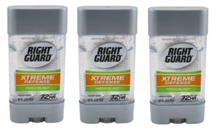 BL Right Guard Xtreme Defense Fresh Blast Gel 4oz each *Three Pack* - Picture 1 of 1