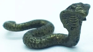 Amulet Miniature Cobra Good Luck Brass Talisman Love Charm Magic Thai Pendant - Picture 1 of 5