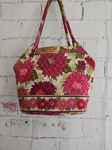 Cartera Cubo Vera Bradley Grande Floral Dalia Rosa Grande 2 Bolsillos con Asa Cremallera - Imagen 1 de 12