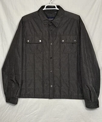 Roundtree & Yorke Men's Size 2XB Gray Windbreaker Snap Jacket  Water Resistant - Image 1 of 4