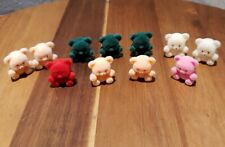 Lot Of 11 Vintage Fuzzy Miniature Teddy Bears *1 Inch In Height*