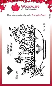 NEW Woodware Craft Collection Clear Stamp Set - Plant Display - Picture 1 of 4