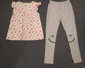Girls Tucker + Tate Pajamas Set - Heart Top w/Smiley Legging Size 8 GUC - Picture 1 of 5