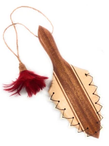 Hawaiian War Club 15" Lei O Mano Koa & Maple Inlays - Collector | #koa500m1 - Picture 1 of 1