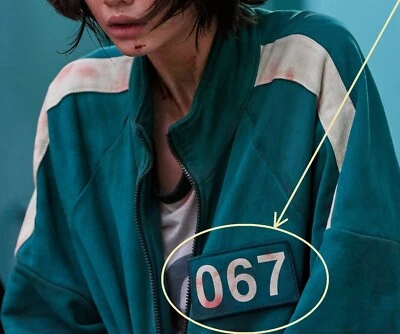 HALLOWEEN COSTUME PROP: ⭐SQUAD GAME⭐ 강새벽 Kang Sae‑byeok PLAYER 067 Iron-on PATCH - Image 1 of 4