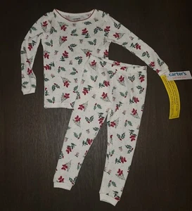 NEW BABY GIRLS CARTER'S JUST ONE YOU FLORAL THERMAL SNUG FIT PAJAMA SET SIZE 18 - Picture 1 of 2