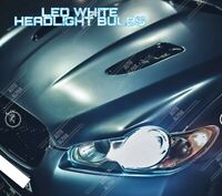 Jaguar XJR White LED Superlux Side Light Beam Bulbs Pair Upgrade