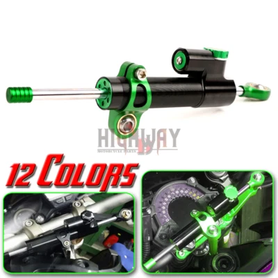 CNC Billet Aluminum Steering Damper Stabilizer for KAWASAKI Ninja 250R ZX-6R — 第 1/4 张图片