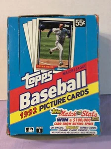 1992 Topps Baseball Wax Box Picture Cards 36 Packs Gold Series Unopened - Picture 1 of 7