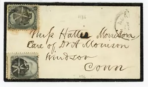 United States 1868 2c Andrew Jackson Sc#87 on Norfolk, Va Mourners Cover RARE - Picture 1 of 2