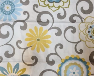 7 Yds Paris Pom Pom Play in Spa by Waverly 54" Wide 100% Cotton Fabric Floral - Picture 1 of 2