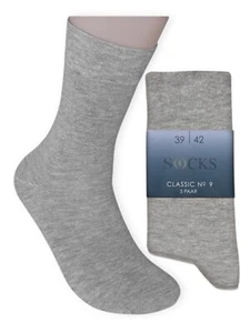 Business Socken CLASSIC (5 Paar) Herrensocken mit hohem Baumwollanteil hellgrau - Bild 1 von 5