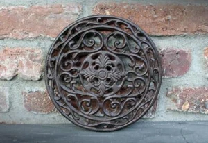 Untersetzer Gusseisen rund 20 cm für Kannen Blumentöpfe Kerzen Tischdeko - Bild 1 von 3