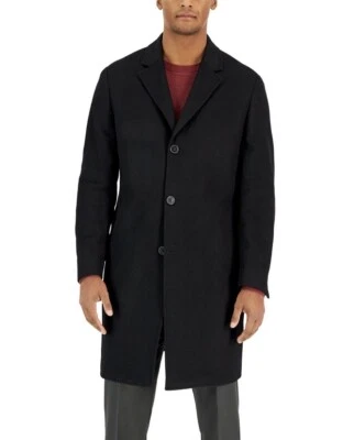 $495 Lauren Ralph Lauren Men's Black Wool/Cashmere Italian Fabric Overcoat 36R - Image 1 of 4
