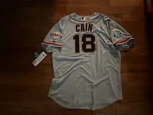 NWT 2012 SF GIANTS MATT CAIN AUTHENTIC ROAD ALL STAR JERSEY 2012 AS PATCH SIZE52 - Picture 1 of 4