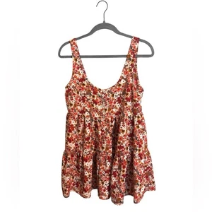 Urban Outfitters Pink Floral Button Detail Romper Small NWT - Picture 1 of 6