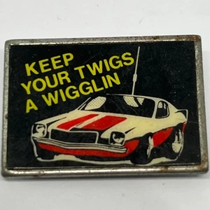 Pin Badge CB Radio Slang Chevrolet Camaro Style Muscle Car c. 1970s American USA - Picture 1 of 2
