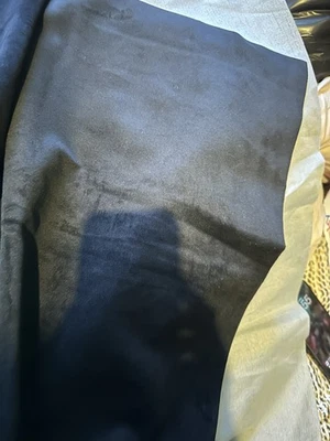 Black Synthetic Velvet Furnishing Fabric Upholstery Material - Image 1 of 4