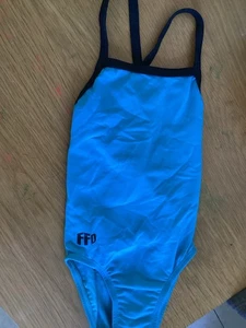 NEW GIRLS FASHION FISH TURQUOISE LINED SWIMMERS SIZE 4 - Picture 1 of 3